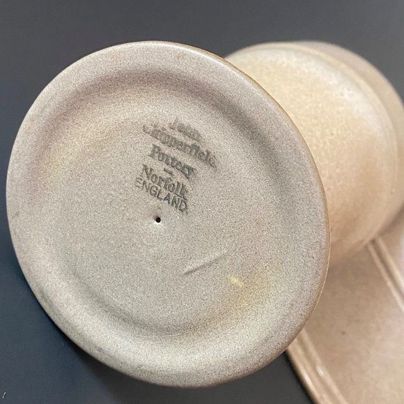 John Chipperfield pottery pitcher jug & goblet Norfolk England set - Picture 11 of 15